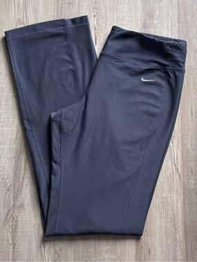 Nike Wide Leg Yoga Pants in Dark Grey